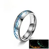 Cross-border e-commerce titanium steel glow-in-the-dark Ring Lord of the Rings genderless personality hipster European and American wind hand jewelry a hair